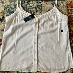 Abercrombie & Fitch linen tank top, large